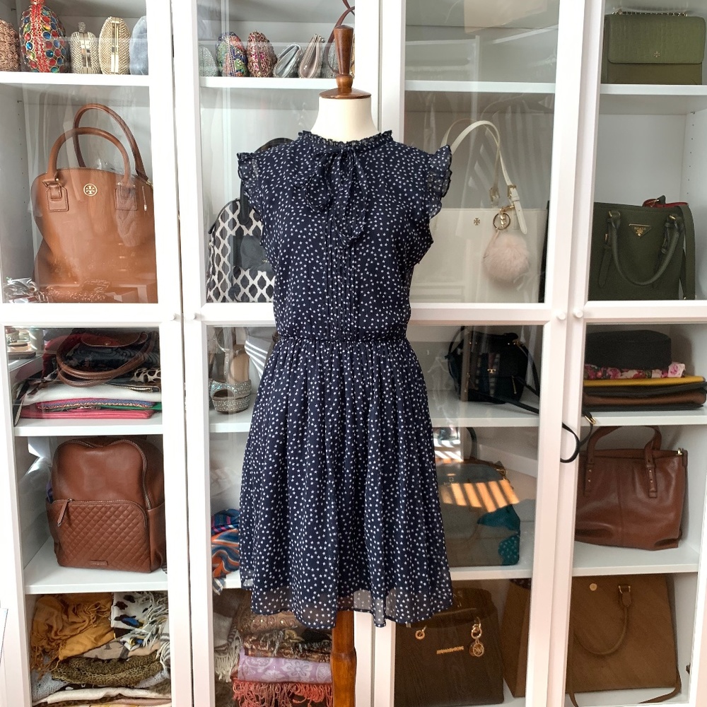 Sheer Back Dress with Tie Detail